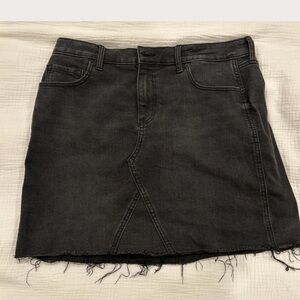 Old Navy Black Frayed Hem Mini Skirt